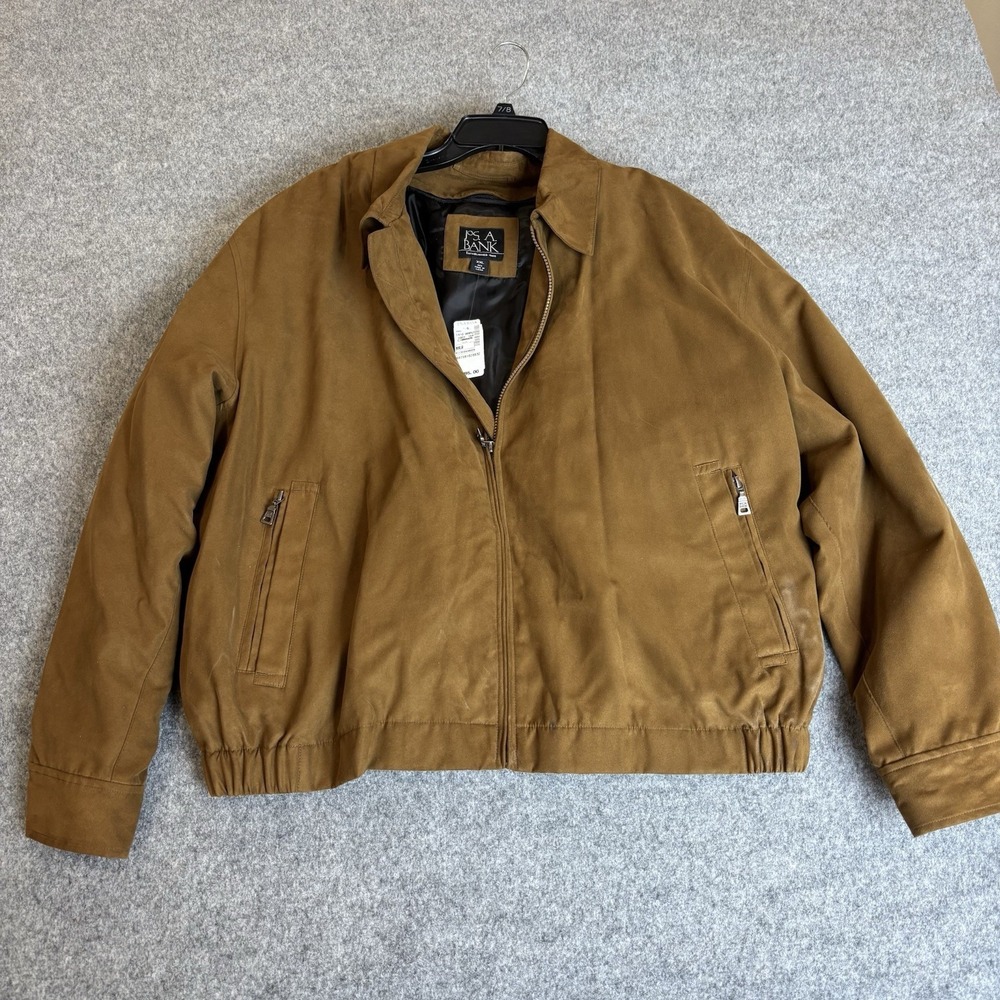 Jos. A. Bank Mens Microbomber Jacket XXL Brown Removable Insulated‎ Liner NWT
